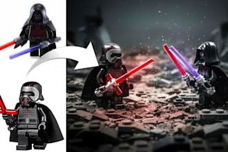 place your lego minifigures into epic digital scenes