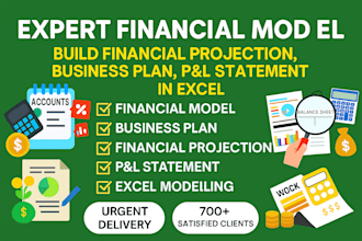 build financial projection excel financial model business plan p l statement