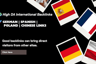 seo backlink in german, spanish, italian, french, dutch sites