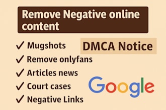 remove mugshots delete negative links erase bad article false news in google