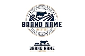 do modern farm lawncare and agriculture logo design