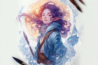 paint or illustrate any kind of artwork in water color