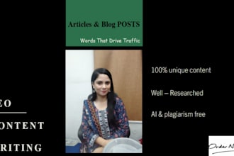 do SEO article writing