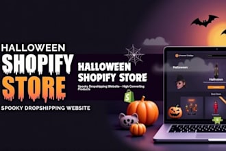 design a spooky halloween shopify dropshipping stores that sells