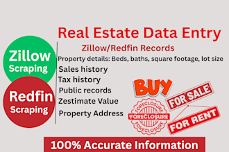 scrape zillow and real estate property data to excel