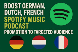 boost german dutch french spotify music podcast promotion to targeted audience