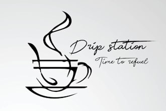 design a creative coffee logo for your cafe, brand, or business