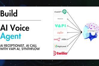 build custom ai voice agent, ai receptionist, call bot with vapi ai, synthflow
