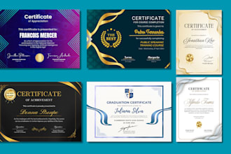 do achievement, award, diploma certificate design