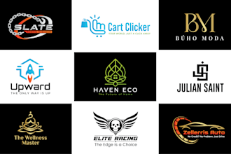 do modern minimalist custom business logo design