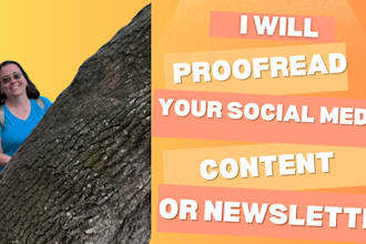 proofread your social media content and newsletters