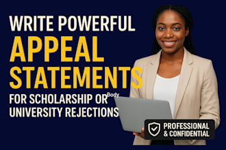 edit appeal statements for rejected scholarship or university applications