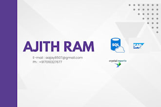 sql sap b and crystal reports developer with HTML and CSS web development skill