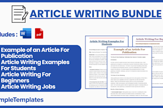 write articles and reports and make presentations