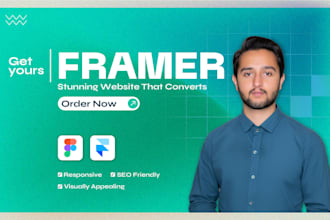 design framer website, framer landing page design, and framer website design