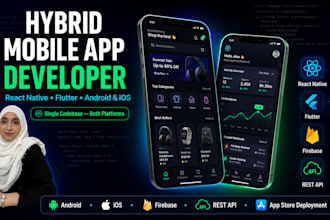 be your hybrid mobile app developer, react native, flutter