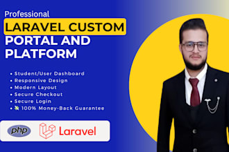 create professional custom laravel portal or website