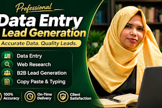 provide b2b lead generation and data entry