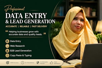 provide b2b lead generation and data entry