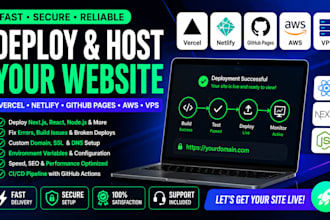 deploy your nextjs react website to vercel netlify github pages