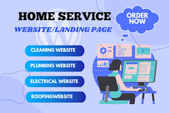 build a home service wordpress website like cleaning, plumbing, with elementor