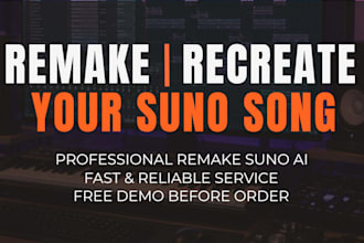 remake or recreate suno ai song with high resolution audio