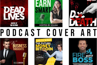 make a podcast logo and podcast cover art design