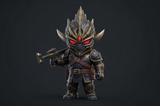 design 3d mini figure toys action figure vinyl 303 bambu obj file 3mf stl