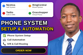 setup nextiva ringcentral quo twilio ivr  tcr grasshopper  VA for real estate