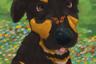 draw your pet in a cute style