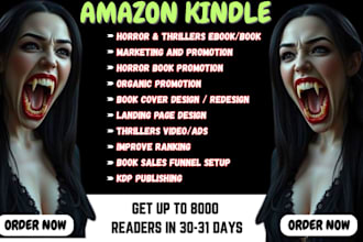 do amazon kindle ebook promotion horror book marketing thrillers book sales