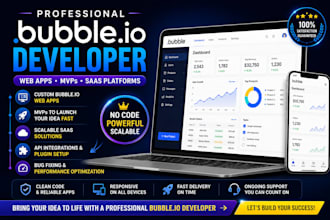 bubble io developer bubble website bubble app bubble mvp bubble saas bubble io