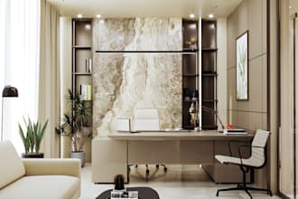 do luxury contemporary manager office and reception