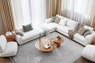 do model and render 3d interiors exterior landscape full home decor walkthrough