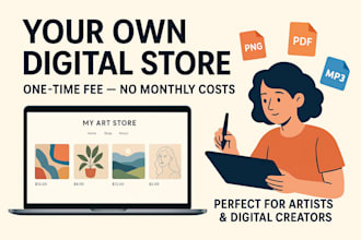 build your custom online store to sell digital products