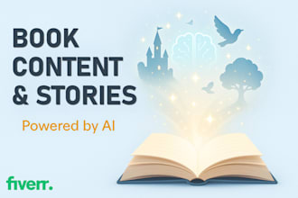 write original book content, stories, and creative content