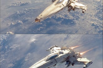 draw high quality spaceship concept
