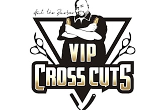 create good looking an illustration for a barbershop logo