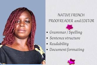 proofread and correct your french text