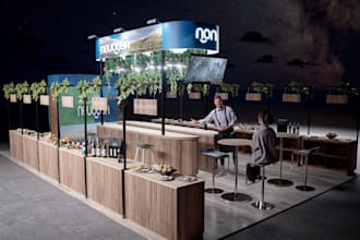 design your 3d exhibition booth, kiosk, stand, stall