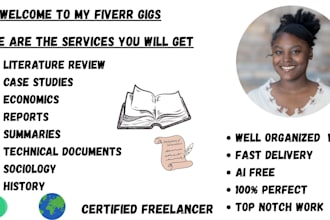 assist in technical reports, research and summaries