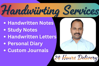 write neat handwritten study notes, letters, and journals