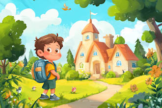 draw children book and storybook illustrations