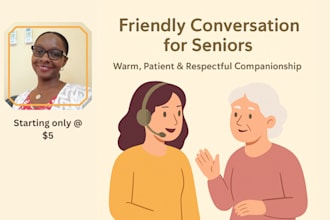 provide friendly conversation for seniors
