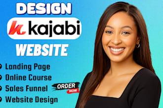setup kajabi online course, kajabi and kajabi website design