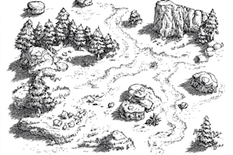 make detailed 2d map, vector map sketch illustration