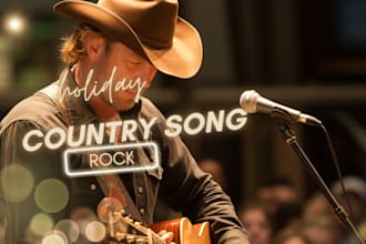 sing custom country karaoke christmas backing track song with acoustic guitar