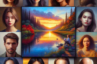 make an digital oil portraits and landscapes
