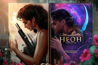 design a romance book cover for amazon KDP or ebook
