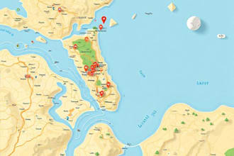 draw custom vector site maps or travel maps